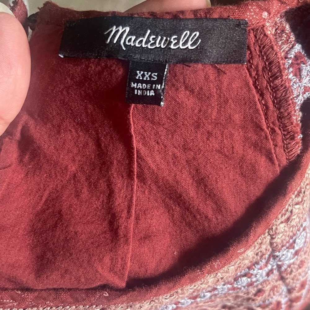 Madewell Embroidered Puff-Sleeve Babydoll Dress in Dotted Vines - Picture 10 of 10
